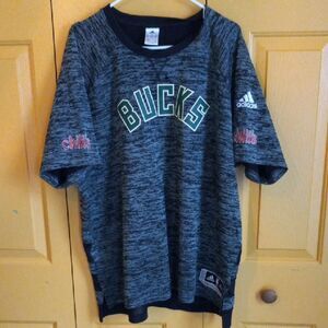 Adidas Mens Black and Gray Bucks Jersey
